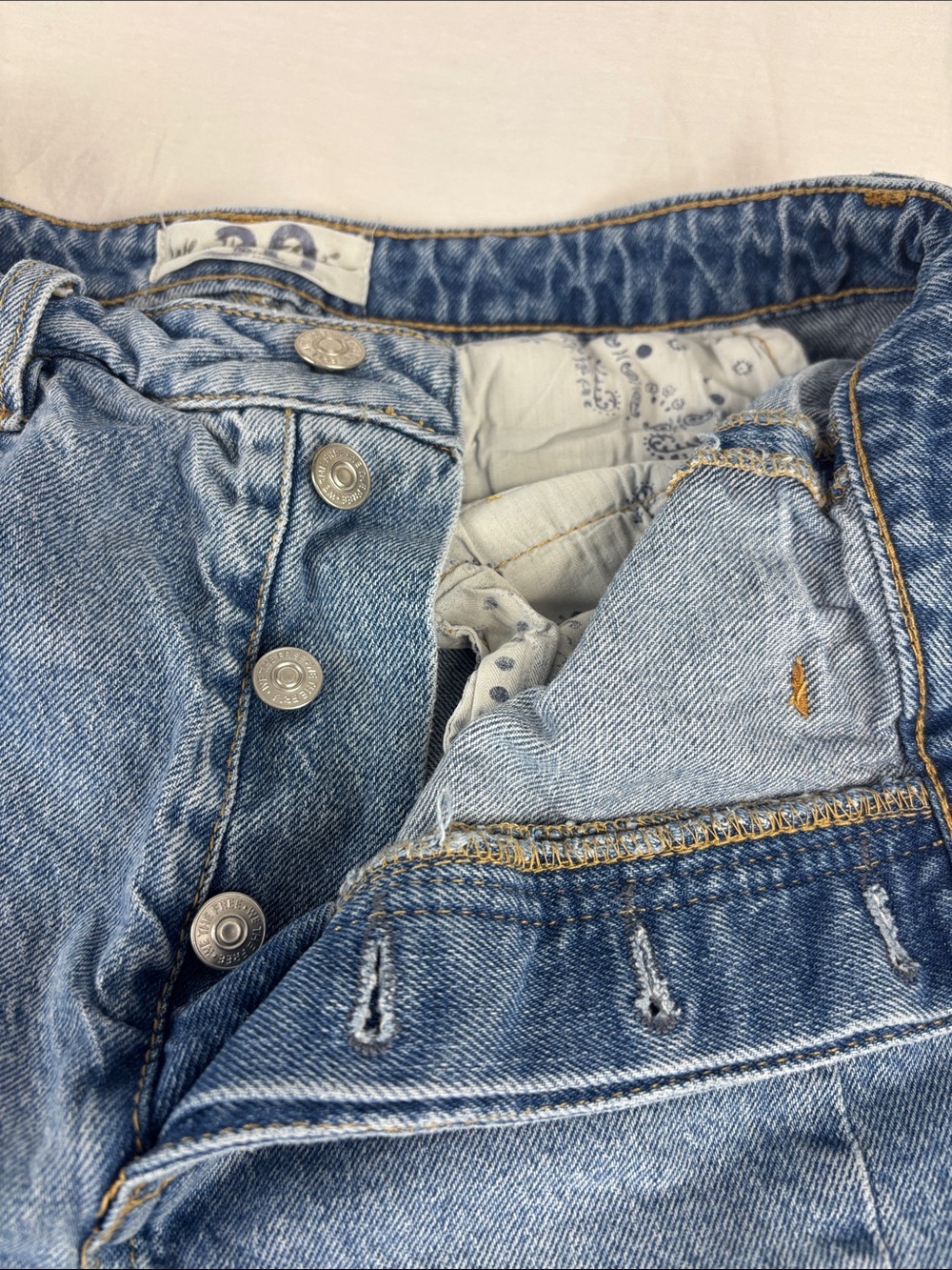 We The Free Cortez Pieced Jeans Quilted Patchwork size 30 - Picture 4 of 10